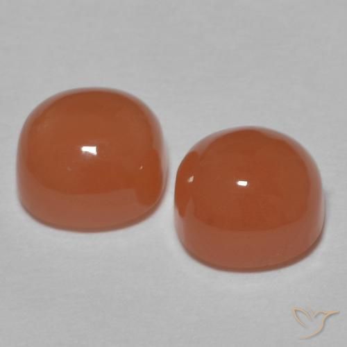Pedras preciosas de Pedra da Lua Laranja Profundo natural de 2.32 ct, Almofada, Translúcido