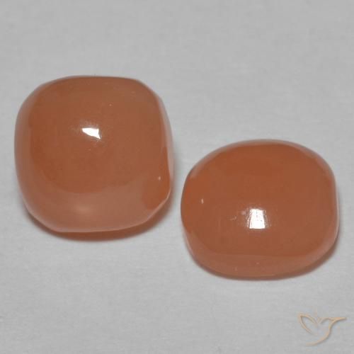 Pedras preciosas de Pedra da Lua pêssego acastanhado natural de 1.78 ct, Almofada, Translúcido