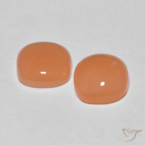 Pedras preciosas de Pedra da Lua Laranja Médio natural de 2.48 ct, Almofada, Translúcido