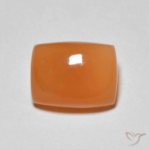 2.53ct Natural Damasco Laranja Quente Pedra da Lua, Almofada, Opaco