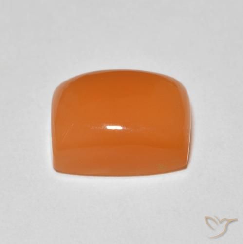 Pedra da Lua Damasco Laranja Quente Natural 2.53ct, Almofada, Opaco