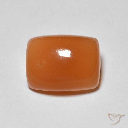 2.28ct Natural laranja avermelhado Pedra da Lua, Almofada, Opaco