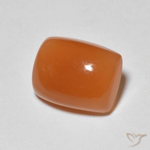 Pedra da Lua laranja avermelhado Natural 2.28ct, Almofada, Opaco
