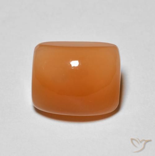 2.66ct Natural Laranja Médio Pedra da Lua, Almofada, Opaco
