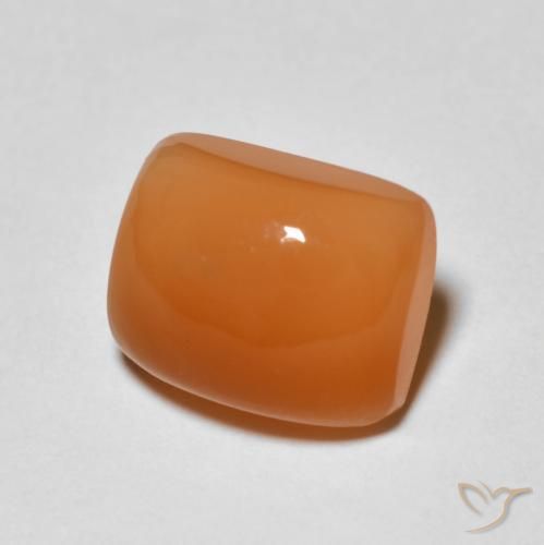 Pedra da Lua Laranja Médio Natural 2.66ct, Almofada, Opaco
