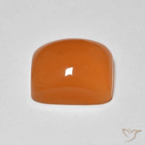 Pedra da Lua Laranja Médio Natural 2.66ct, Almofada, Opaco