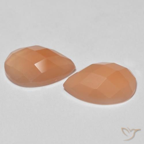 Pedras preciosas de Pedra da Lua Laranja Melão natural de 2.01 ct, Formato de pêra, Transparente