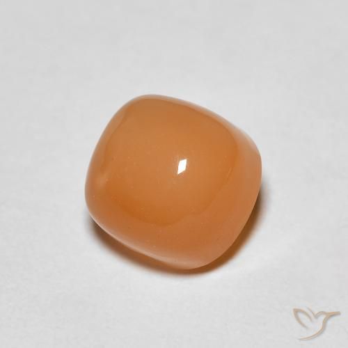Pedra da Lua laranja avermelhado Natural 1.32ct, Almofada, Translúcido