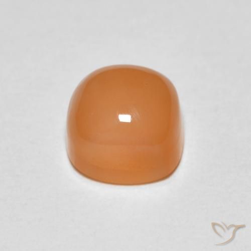 Pedra da Lua laranja avermelhado Natural 1.32ct, Almofada, Translúcido