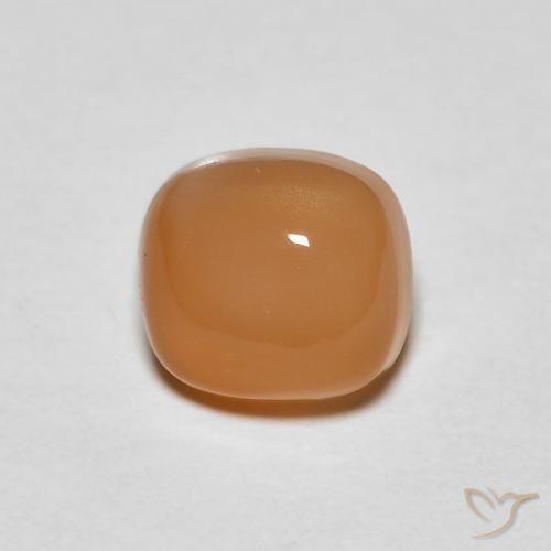 1.06ct Natural Laranja Médio Pedra da Lua, Almofada, Translúcido