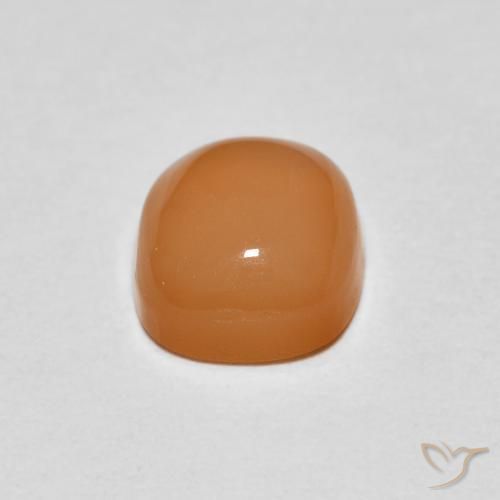 Pedra da Lua Laranja Médio Natural 1.06ct, Almofada, Translúcido