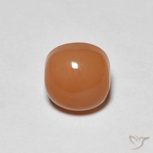 1.08ct Natural Laranja claro Pedra da Lua, Almofada, Translúcido