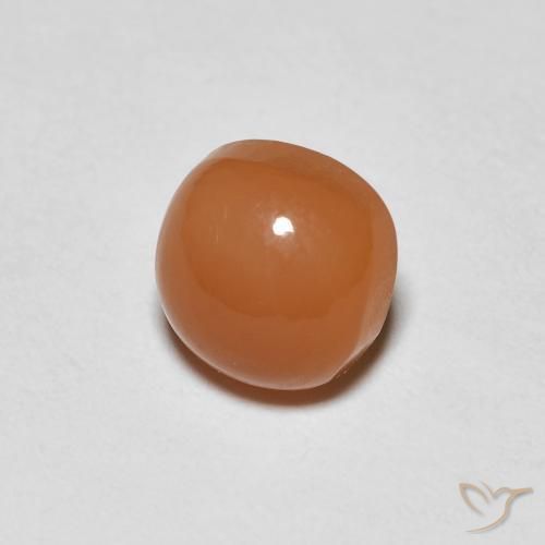 Pedra da Lua Laranja claro Natural 1.08ct, Almofada, Translúcido