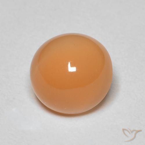 Pedra da Lua Laranja Melão Natural 1.92ct, Redondo, Translúcido