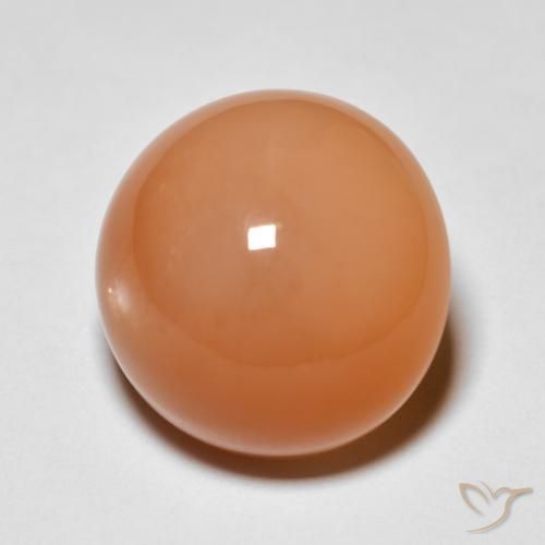 Pedra da Lua pêssego laranja Natural 11.97ct, Redondo, Opaco