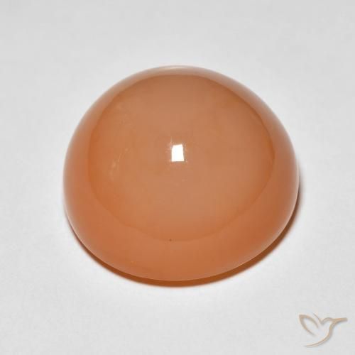 Pedra da Lua pêssego laranja Natural 11.97ct, Redondo, Opaco