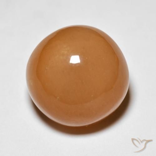 13.63ct Natural laranja avermelhado Pedra da Lua, Redondo, Opaco