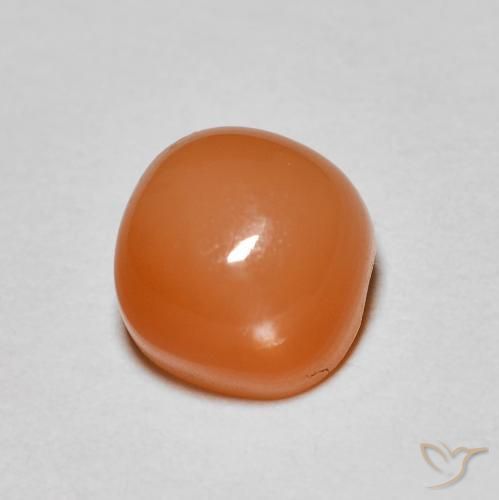 Pedra da Lua Laranja Médio Natural 1.43ct, Almofada, Translúcido