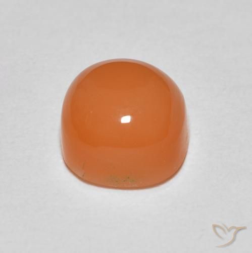 Pedra da Lua Laranja Médio Natural 1.43ct, Almofada, Translúcido