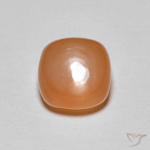 2.07ct Natural laranja avermelhado Pedra da Lua, Almofada, Translúcido