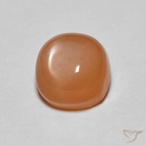 1.17ct Natural laranja avermelhado Pedra da Lua, Almofada, Translúcido