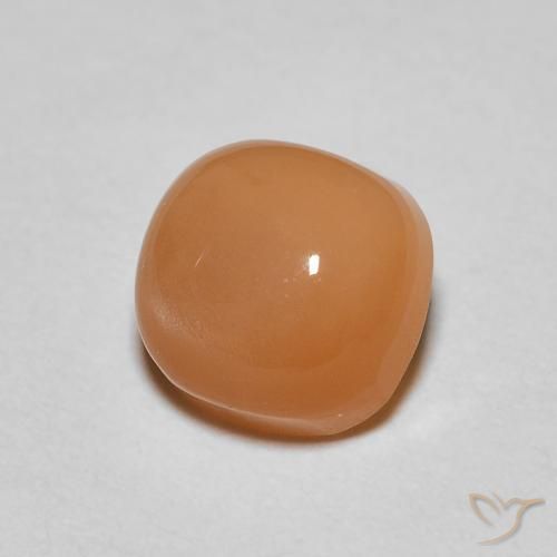 Pedra da Lua Damasco Laranja Quente Natural 1.13ct, Almofada, Translúcido