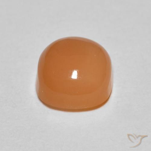 Pedra da Lua Damasco Laranja Quente Natural 1.13ct, Almofada, Translúcido