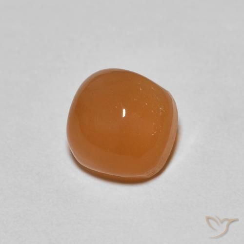 Pedra da Lua Laranja Médio Natural 1.17ct, Almofada, Translúcido