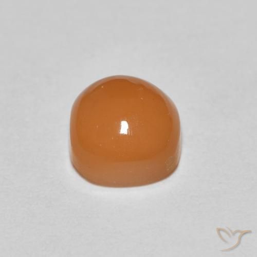 Pedra da Lua Laranja Médio Natural 1.17ct, Almofada, Translúcido