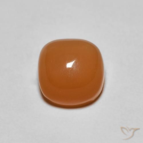 1.19ct Natural laranja avermelhado Pedra da Lua, Almofada, Translúcido