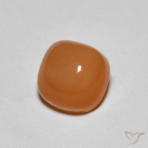 Pedra da Lua laranja avermelhado Natural 1.19ct, Almofada, Translúcido