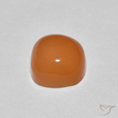 Pedra da Lua laranja avermelhado Natural 1.19ct, Almofada, Translúcido