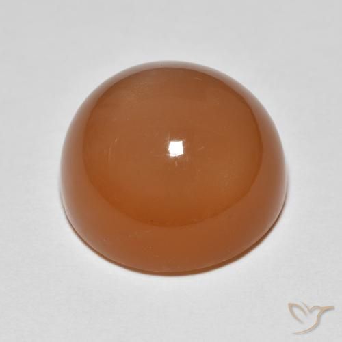 Pedra da Lua laranja avermelhado Natural 12.48ct, Redondo, Translúcido