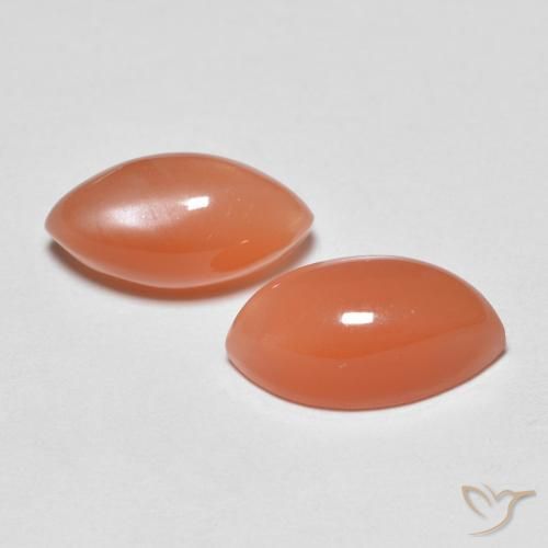 Pedras preciosas de Pedra da Lua Laranja Médio natural de 3.23 ct, Marquesa, Translúcido