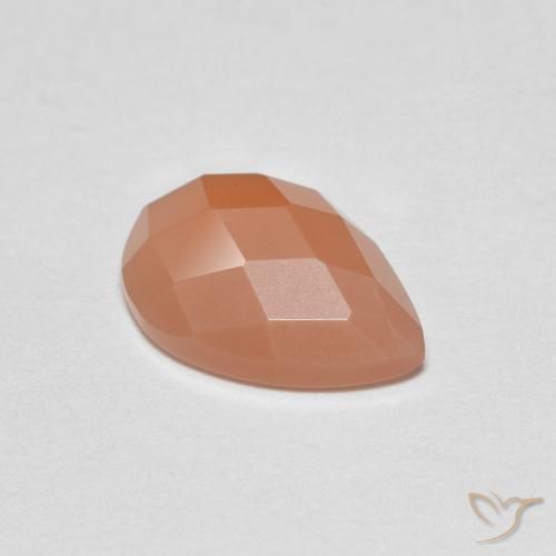 1.09ct Natural Laranja Médio Pedra da Lua, Formato de pêra, Transparente