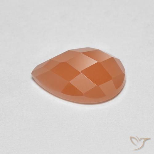 Pedra da Lua Laranja Médio Natural 1.09ct, Formato de pêra, Transparente