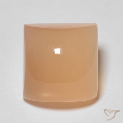 2.72ct Natural pêssego laranja Pedra da Lua, Quadrado, Transparente