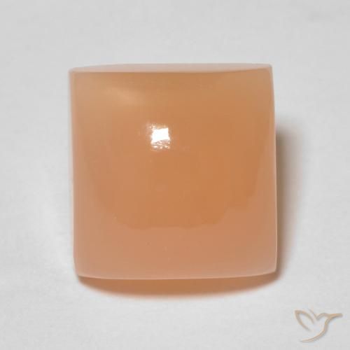 2.12ct Natural Medium Light-Orange Pedra da Lua, Quadrado, Transparente