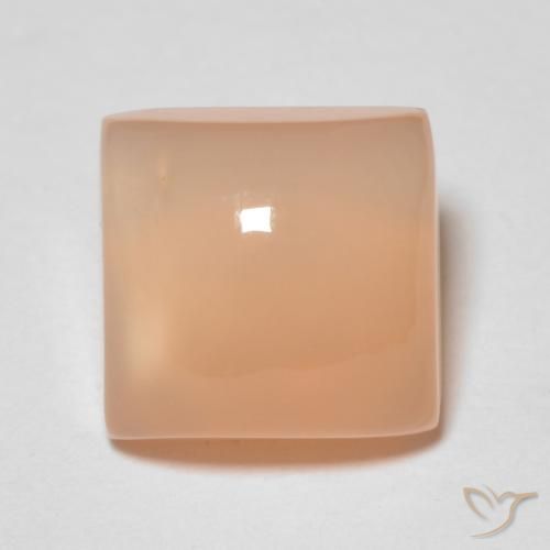 2.15ct Natural Laranja Melão Pedra da Lua, Quadrado, Transparente