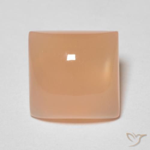 1.76ct Natural Laranja Melão Pedra da Lua, Quadrado, Transparente