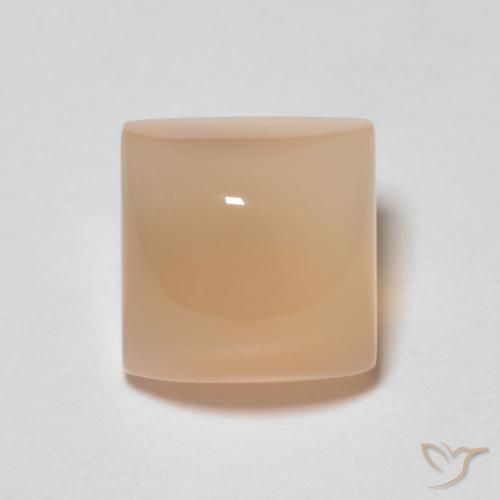 1.69ct Natural Laranja Médio Pedra da Lua, Quadrado, Transparente
