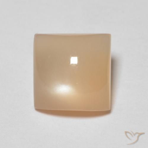 Pedra da Lua Laranja Médio Natural 1.31ct, Quadrado, Transparente