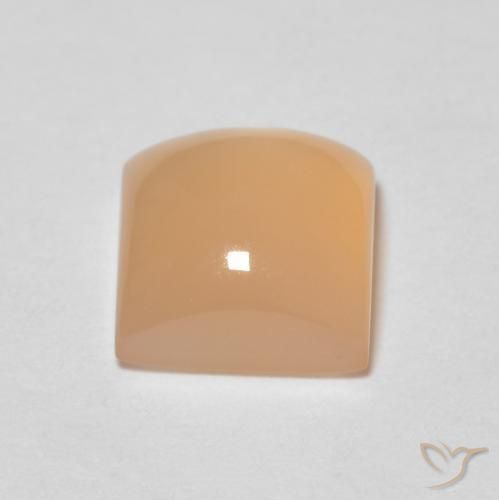 Pedra da Lua Laranja Médio Natural 1.31ct, Quadrado, Transparente