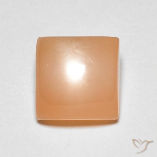 2.22ct Natural Medium Light-Orange Pedra da Lua, Quadrado, Transparente