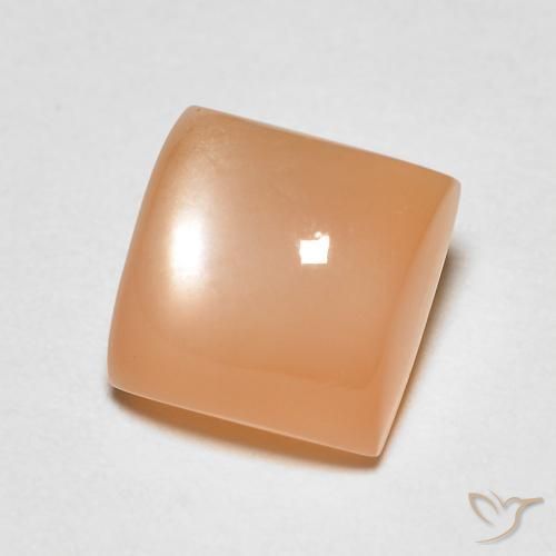 Pedra da Lua Medium Light-Orange Natural 2.22ct, Quadrado, Transparente