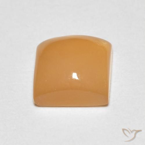 Pedra da Lua creme de laranja Natural 1.14ct, Quadrado, Transparente