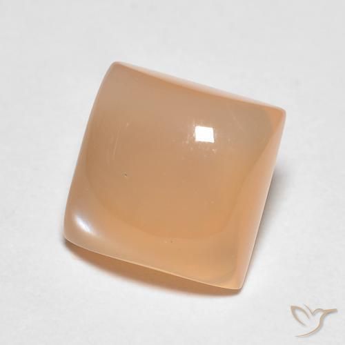 Pedra da Lua Laranja Melão Natural 1.95ct, Quadrado, Translúcido