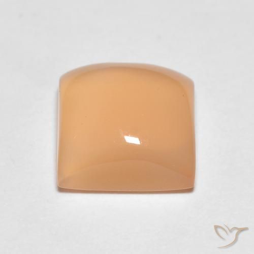 Pedra da Lua Laranja Melão Natural 1.95ct, Quadrado, Translúcido