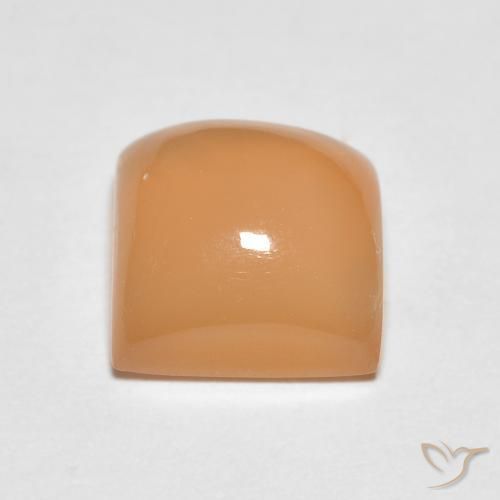 Pedra da Lua pêssego laranja Natural 2.13ct, Quadrado, Translúcido