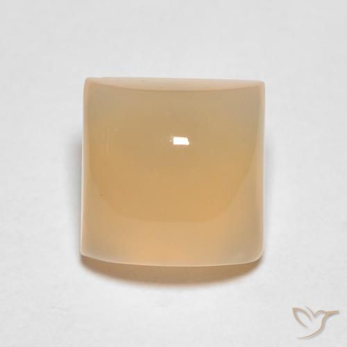 1.61ct Natural Laranja Médio Pedra da Lua, Quadrado, Translúcido